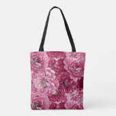 Classic Pink Peonies Clusters Canvas tas (Achterkant)