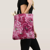 Classic Pink Peonies Clusters Canvas tas (Dichtbij)