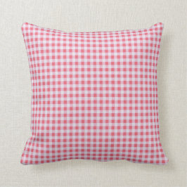 Classic Pink Picnic Gingham Kussen