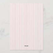 Classic Pink Stripes & Red Bow Frame Christmas  Kaart (Achterkant)