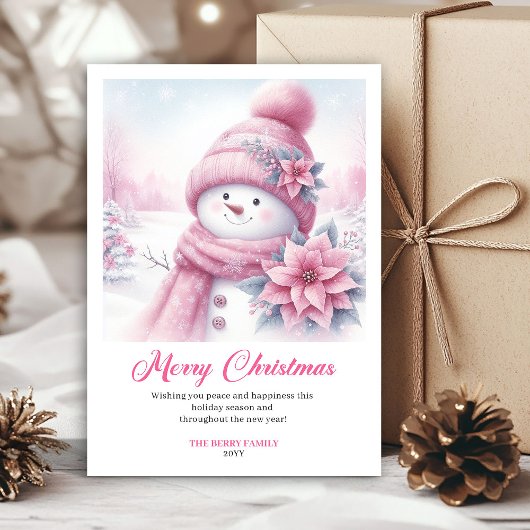 Classic Pinkmas Digital Kids Christmas Greeting Feestdagenkaart
