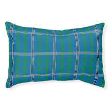 Classic Plaid Blue Green Pet Dog Bed