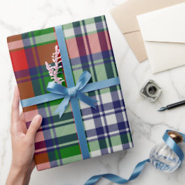 Classic Plaid Christmas Gift Wrap – Cozy Holiday  Cadeaupapier