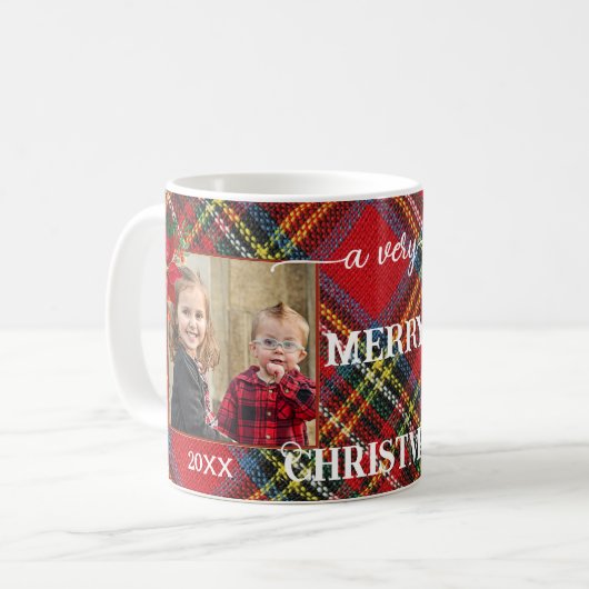 Classic Plaid Keepsaké Photo Mug (Devant gauche)