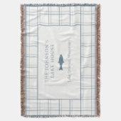 Classic Plaid Lake House Blauwe Vis Deken (Voorkant Verticaal)