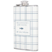 Classic  Plaid Lake House Blauwe Vis Heupfles (Links)