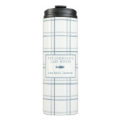Classic  Plaid Lake House Blauwe Vis Thermosbeker (Voorkant)
