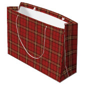 Classic Plaid Merry Christmas Festive -  Groot Cadeauzakje (Achterkant Gekanteld)