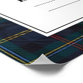 Classic Plaid Teddy Bear Baby Shower Poster (Hoek)