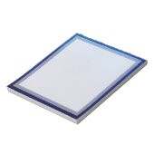 Classic Plain Blue Boarder Photo lijst Notitieblok (Gedraaid)