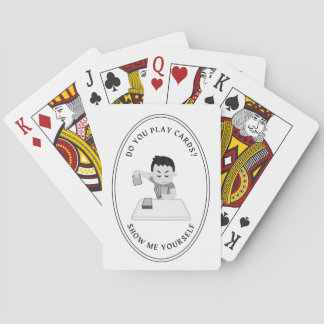 Classic playing cards with a funny back pokerkaarten