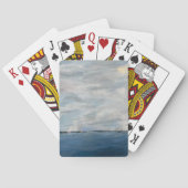 Classic playing cards with beach theme pokerkaarten (Achterkant)