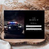 Classic Police Academy Graduation RSVP Kaartje