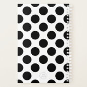 Classic Polka Dot Noir Blanc Planner (Dos)