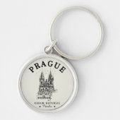Classic Prague Czech Republic Landscape Sleutelhanger (Voorkant)