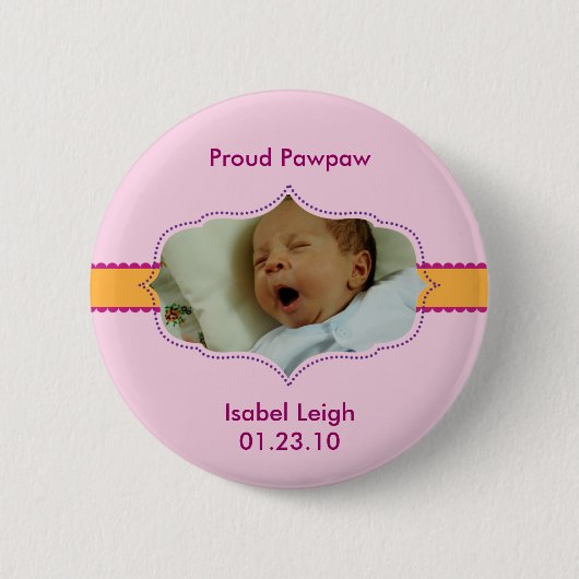 "Classic Prep" Button voor fotomeisje (Voorkant)