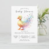 Classic Printable Duck Baby shower Kaart (Staand voorkant)