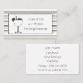 Classic Professional Minimalist Bartender Visitekaartje (Voorkant / Achterkant)