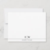 Classic Professional Two-Initiaal monogram Notitiekaartje (Voorkant)