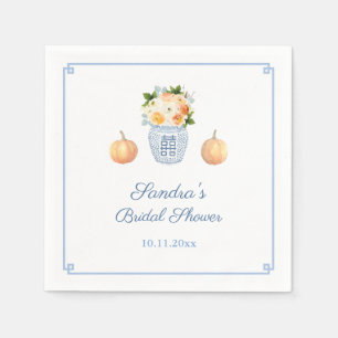 Classic Pumpkin Autumn Flowers Vrijgezellenfeest P Servet