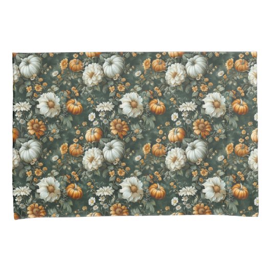 Classic Pumpkin Patch Pattern Kussensloop Set (Voorkant-Rechts)