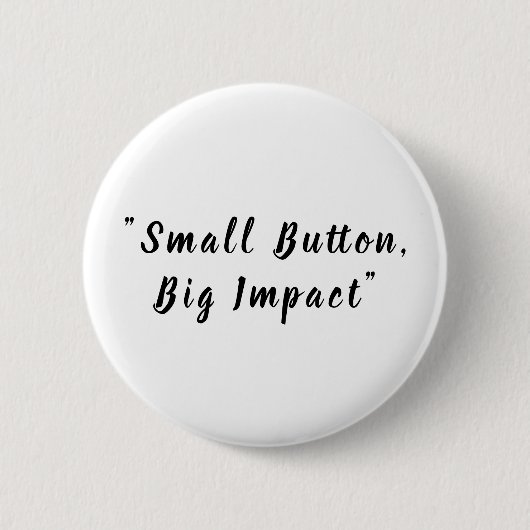 Classic Pure White Solid Customizable Round Button (Voorkant)