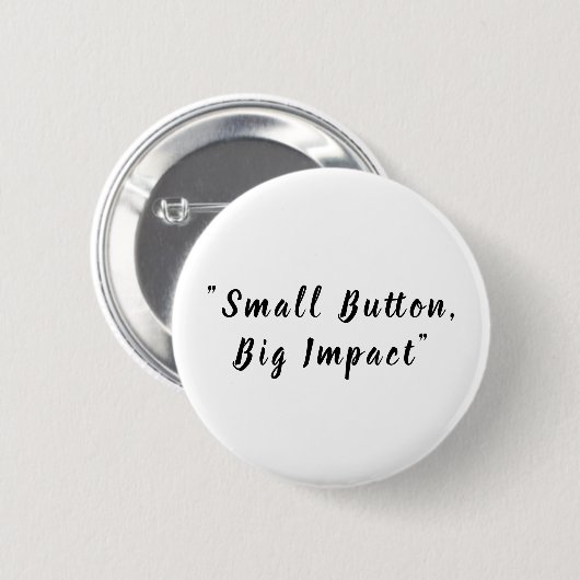 Classic Pure White Solid Customizable Round Button (Voorkant /achterkant)