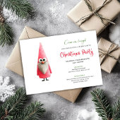 Classic quirky pink santa holiday invitation