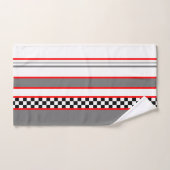 Classic Race Thème Noir Blanc Rouge Et Gris (Serviette à main)