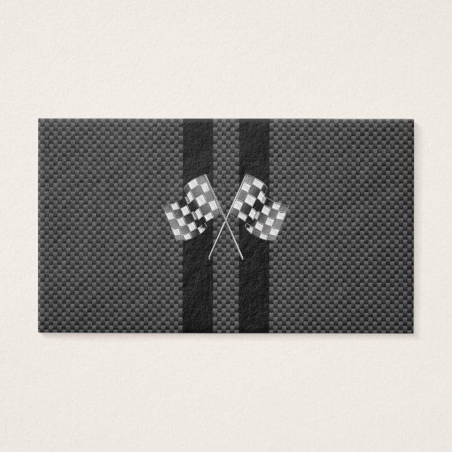Classic Racing Flags Stripes en fibre de carbone (Devant)