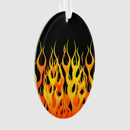 Classic Racing Flames on Solid Black (devant)