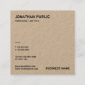 Classic Real Kraft Paper Sjabloon Distress Text Vierkante Visitekaartje (Achterkant)