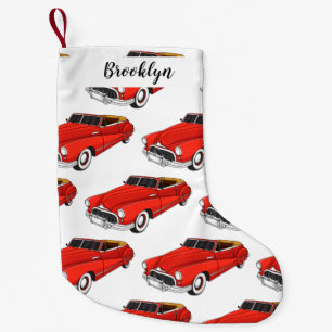 Classic red 1948 automobile kleine kerstsok