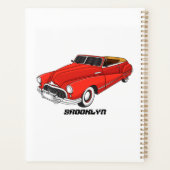 Classic red 1948 automobile planner (Achterkant)
