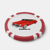 Classic red 1948 automobile poker chips (Enkel)