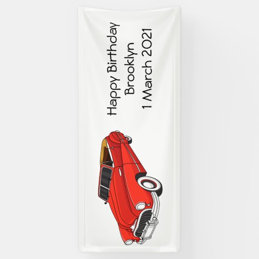Classic red 1948 automobile spandoek (Verticaal)