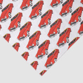 Classic red 1948 automobile tissuepapier (Detail)