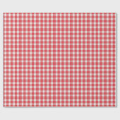 Classic Red and White Gingham Check Picnic Cadeaupapier (Vlak)