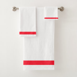 Classic Red Band Bad Handdoek