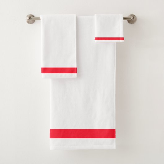 Classic Red Band Bad Handdoek (Insitu)