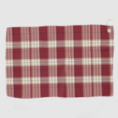 Classic Red Beige Plaid Golfhanddoek (Horizontaal)