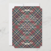 Classic Red Dark Blue Green Plaid Pattern Feestdagenkaart (Achterkant)
