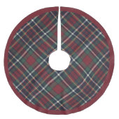 Classic Red Dark Blue Green Plaid Pattern Kerstboom Rok (Voorkant)