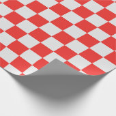 Classic Red en White Checkered Pattern Cadeaupapier (Hoek)