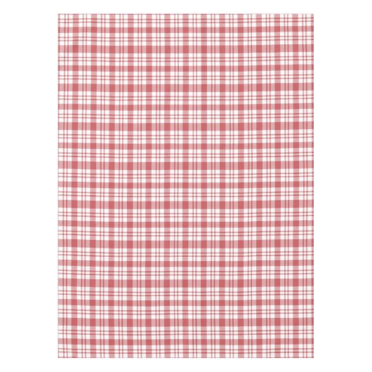 Classic Red en White Checkered Pattern Tafelkleed (Voorkant)