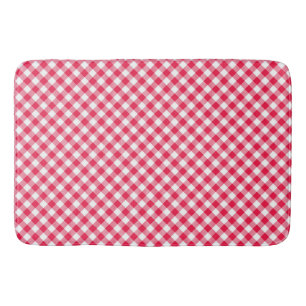 Classic Red Gingham Country Patroon Badmat