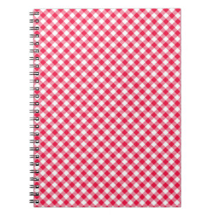Classic Red Gingham Country Patroon Notitieboek