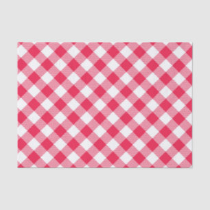 Classic Red Gingham Country Patroon Tissuepapier