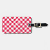 Classic Red Gingham Country Pattern Bagagelabel (Voorkant horizontaal)