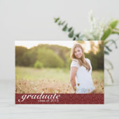 Classic Red Graduation Faire-part - Invitation (Debout devant)